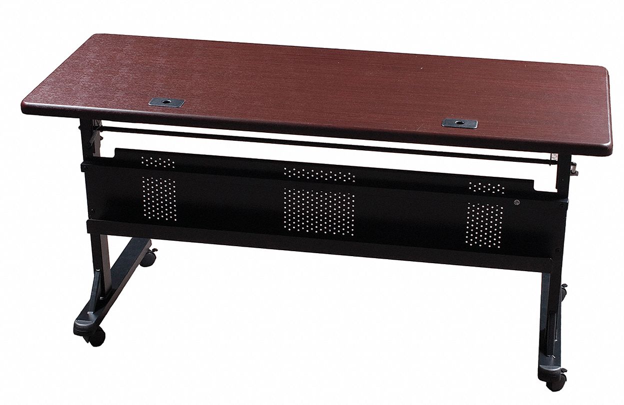 Table, Mobile, Flip Top, 60x24, Mahogany
