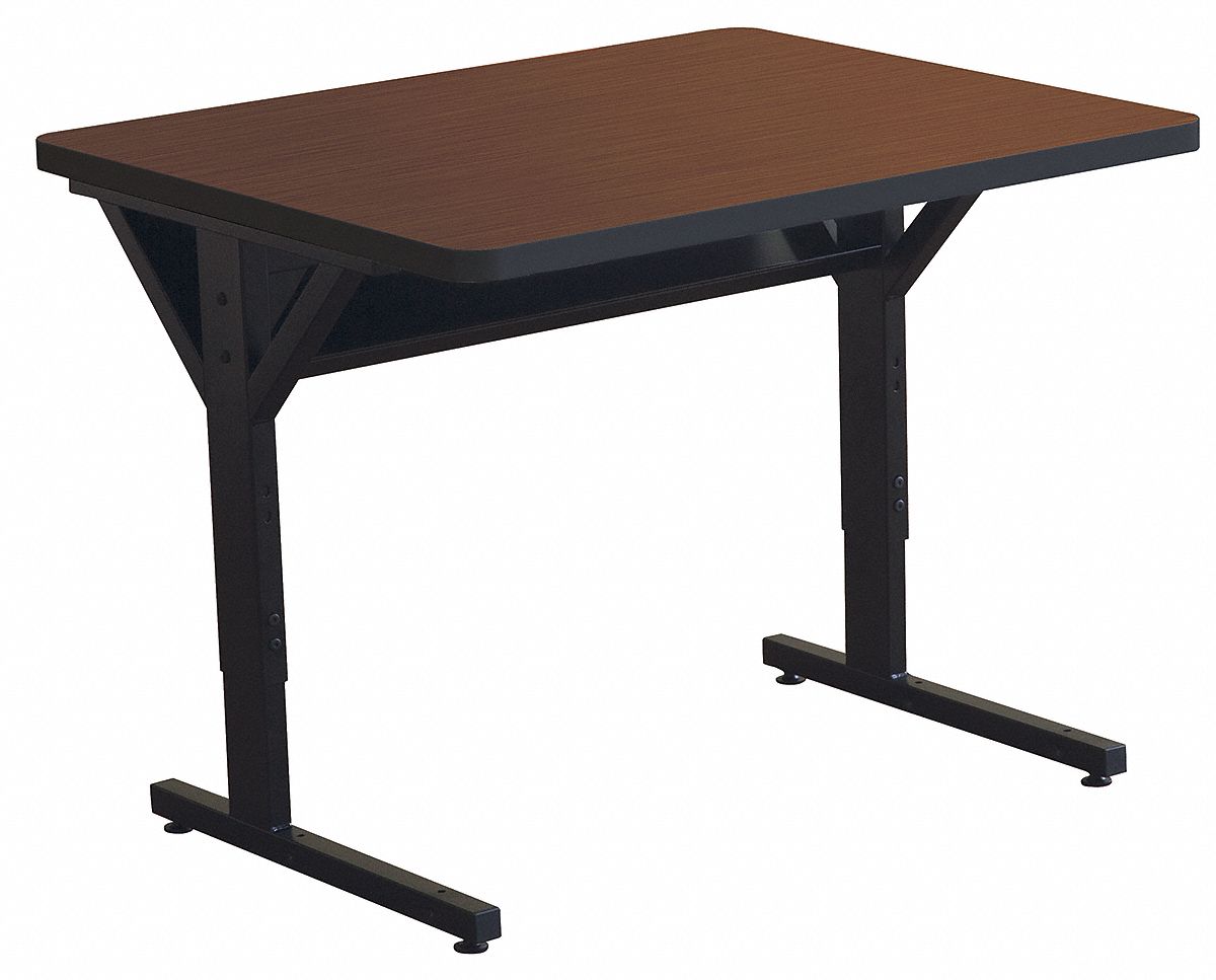 Computer Desk, Mobile, 36x30, Medium Oak
