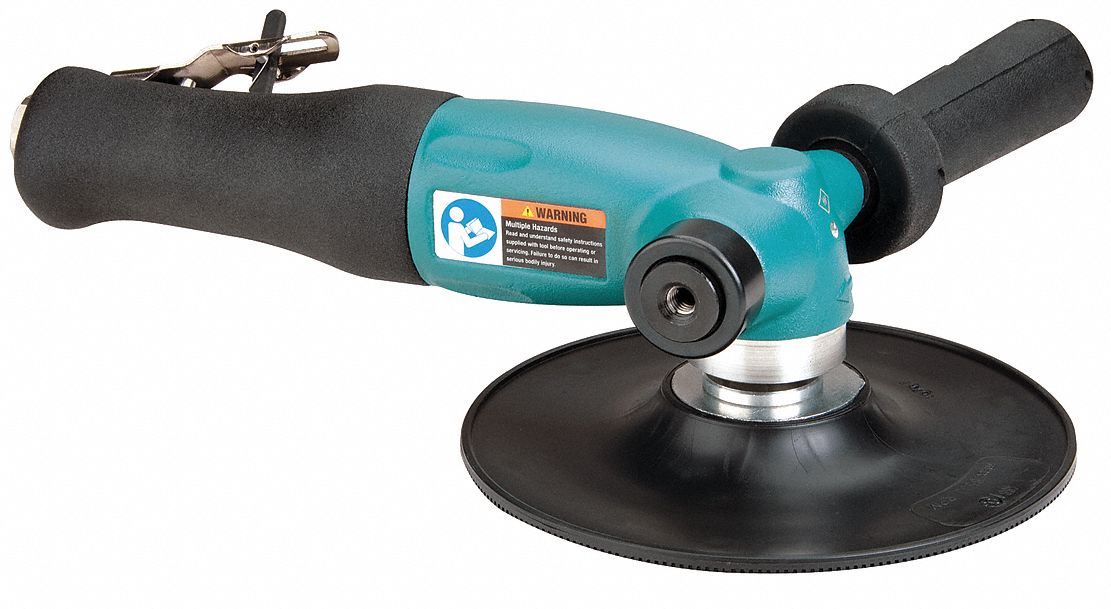 Right Angle Air Disc Sander, Ind, 1.3 HP