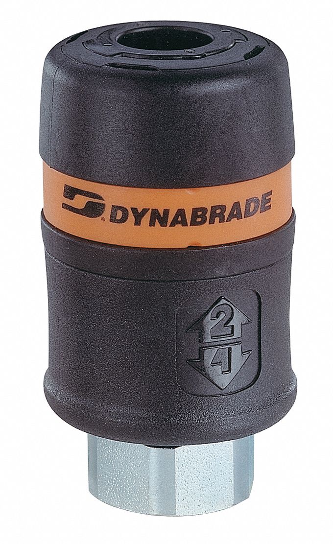 Coupler, Safety, 1/4In FNPT, 175 PSI, Black