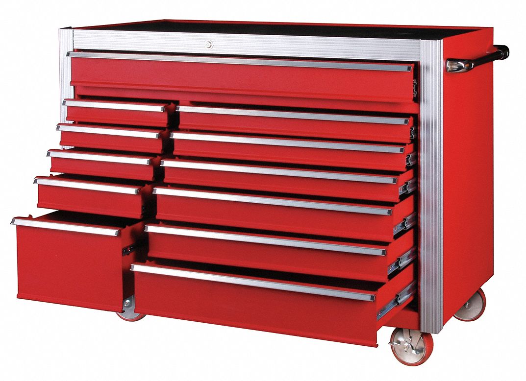 Rolling Cabinet, 55-5/8x24 x44-5/16, 12 Dr