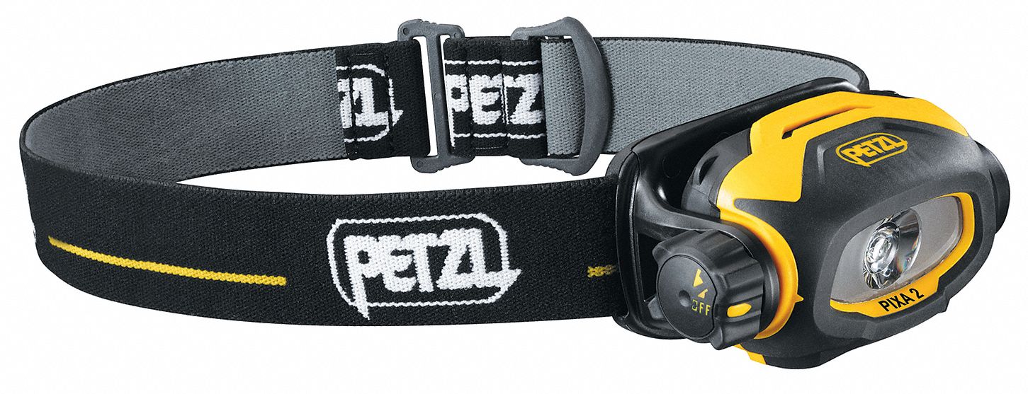 Headlamp, (2)AA, 2 Level, Blk/Ylw