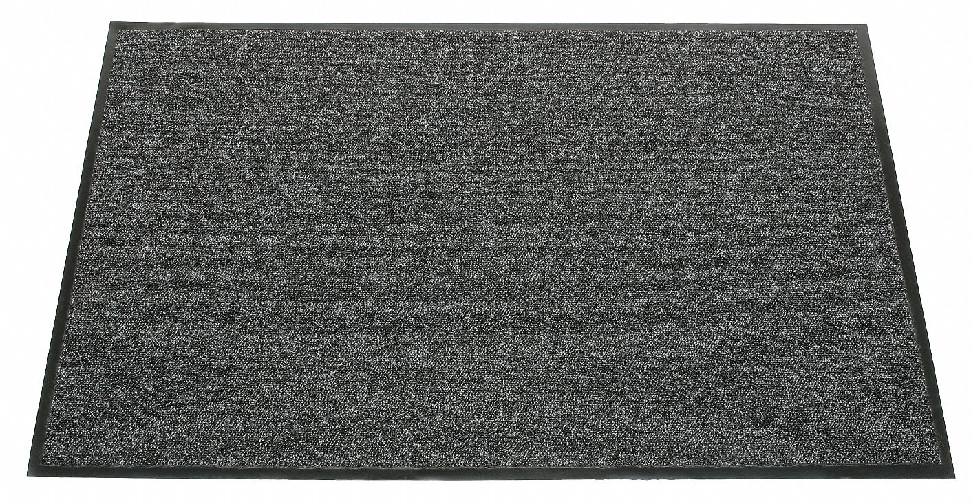 Entrance Mat, Indoor/Outdoor, 3x5Ft, Gray