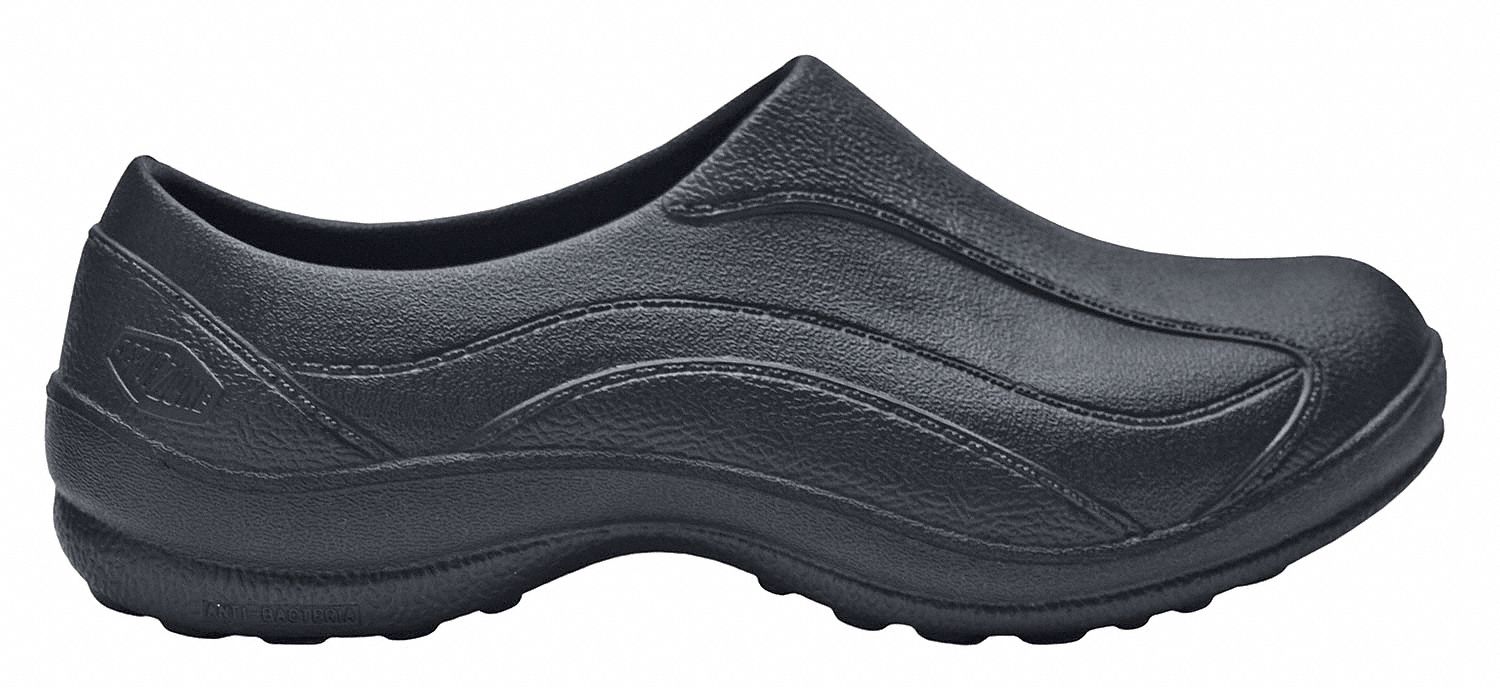 Shoes, Men's11M, Pull On, Blk, 1PR