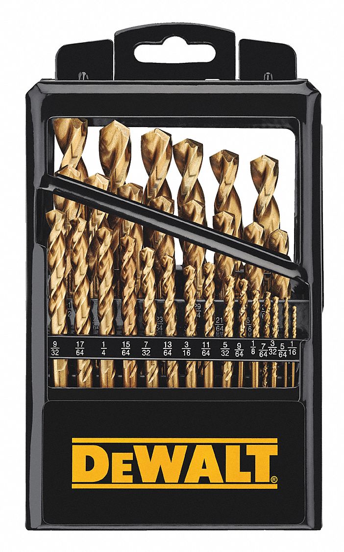 COBALT DRILL BIT SET, 1/16-1/2 In., 29 PC