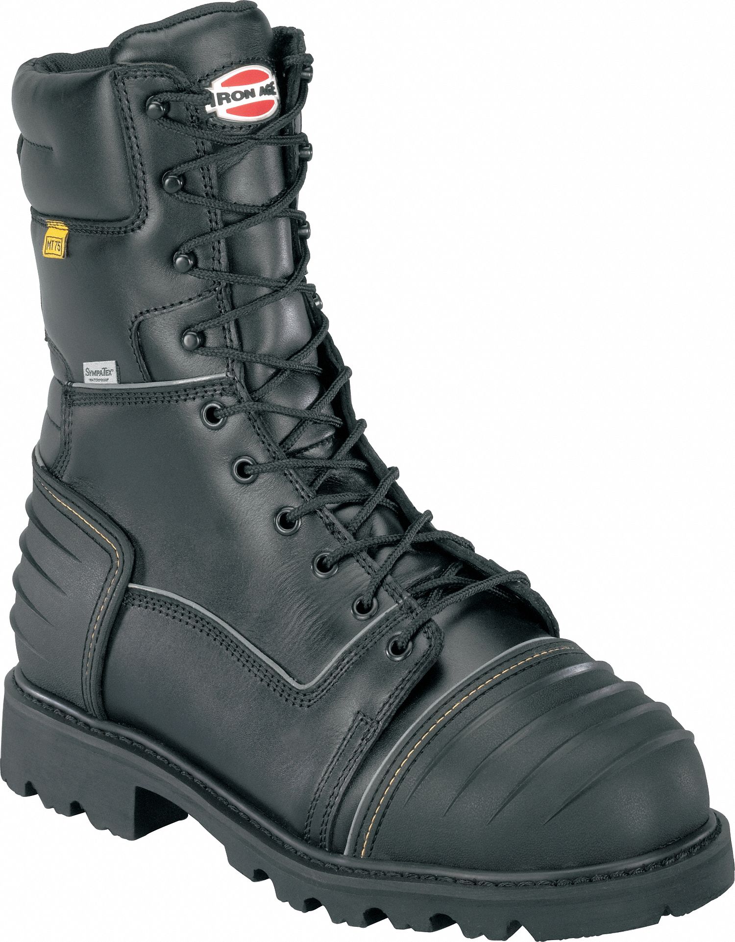 Miners Boots, Stl, Met Grd, Mn, 13, Blk, 1PR
