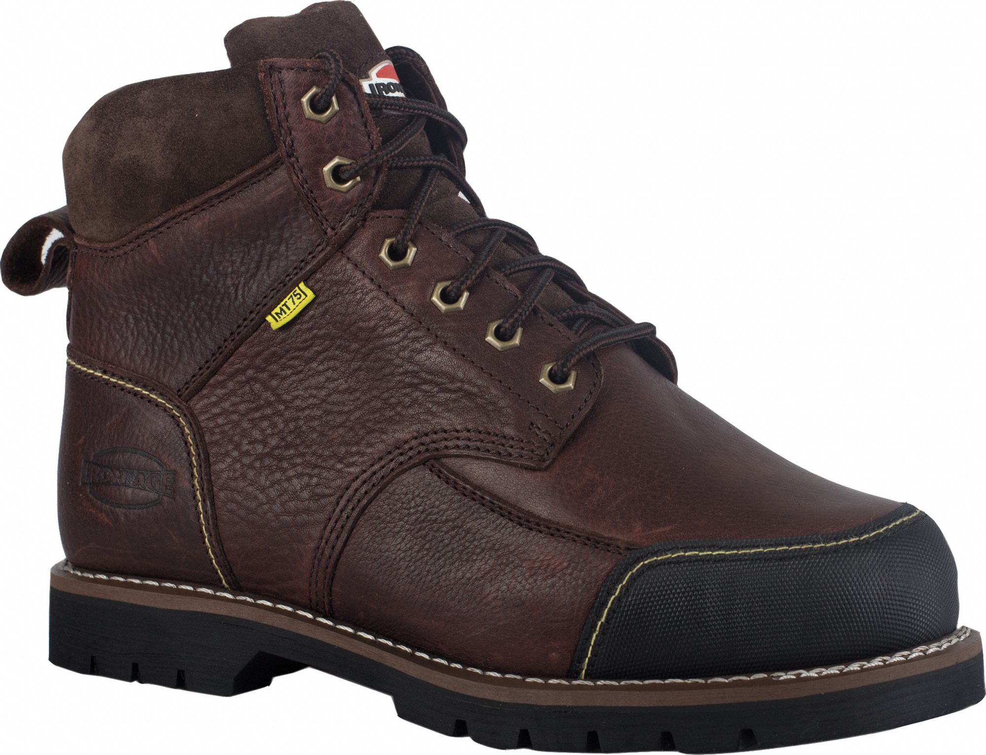 Work Boots, Stl, Met Grd, Mn, 7, Brn, 1PR