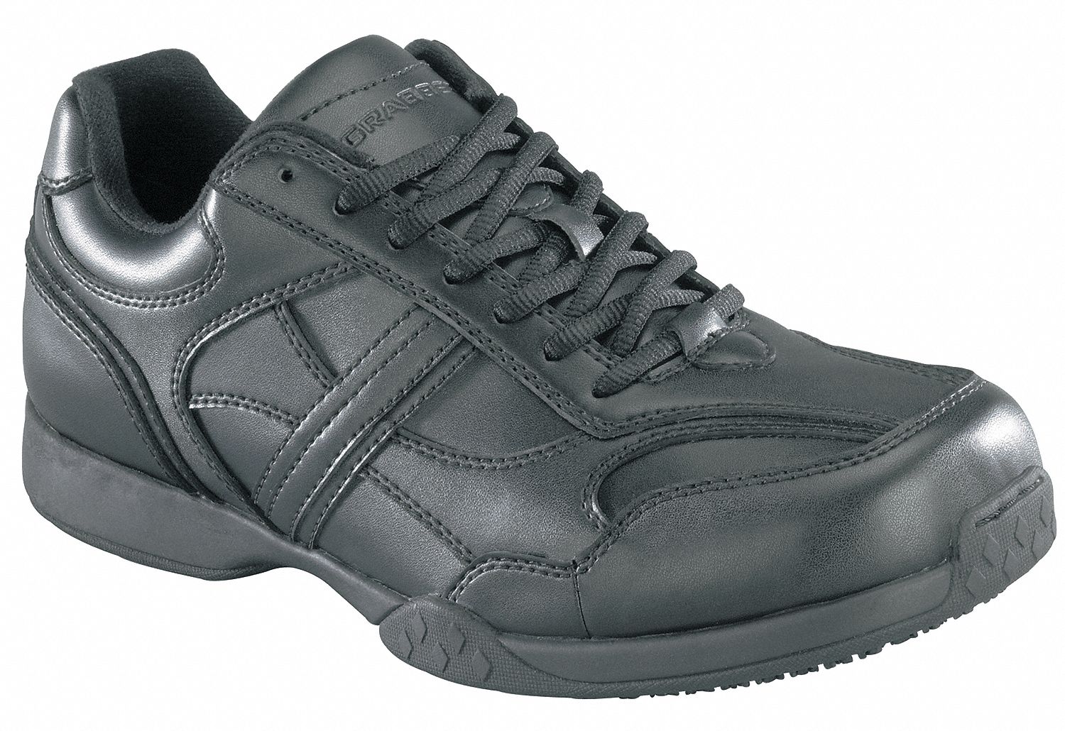 Work Shoes, Pln, Mens, 9W, Black, 1PR