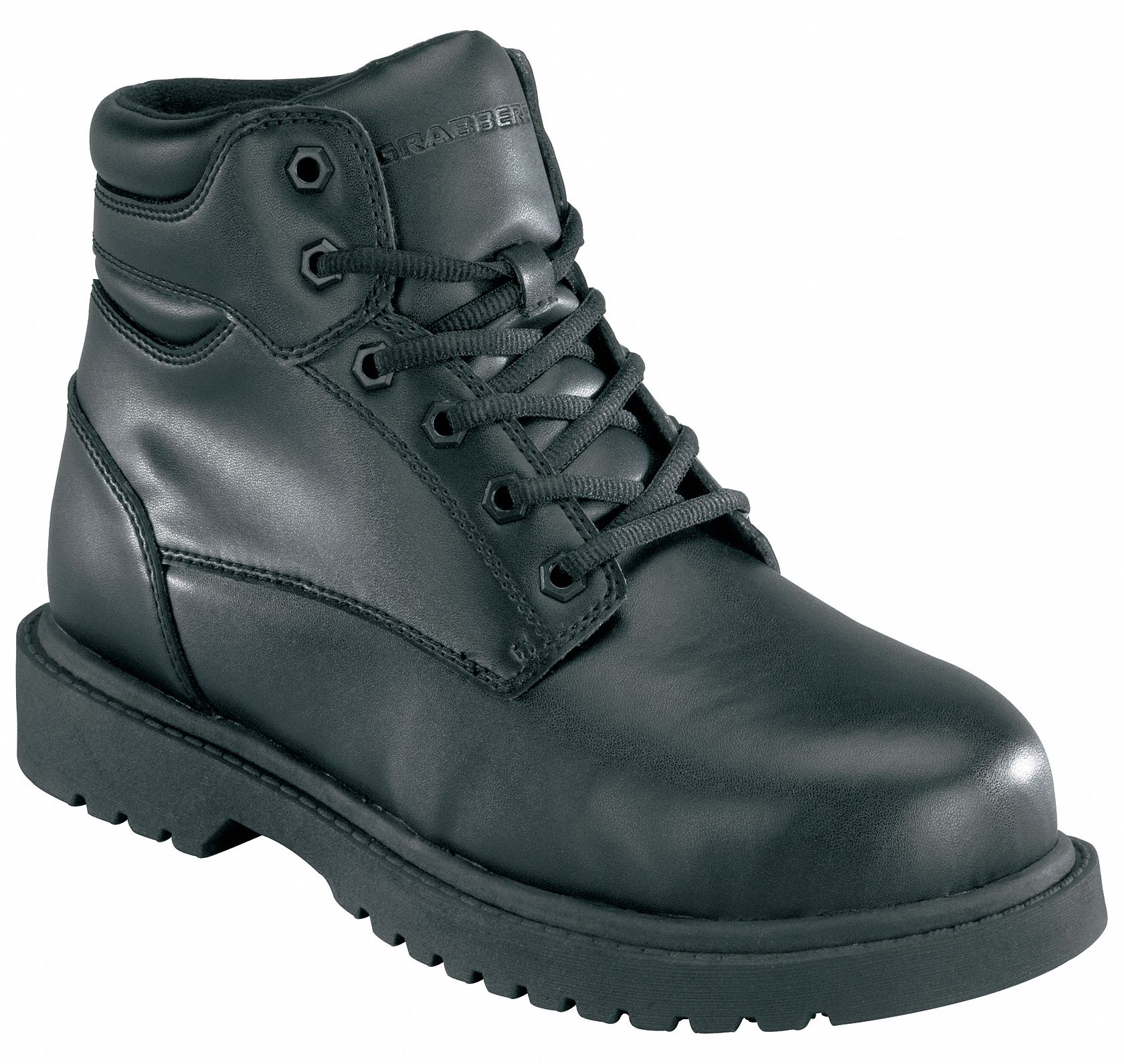 Work Boots, Stl, Mn, 6-1/2, Blk, 1PR