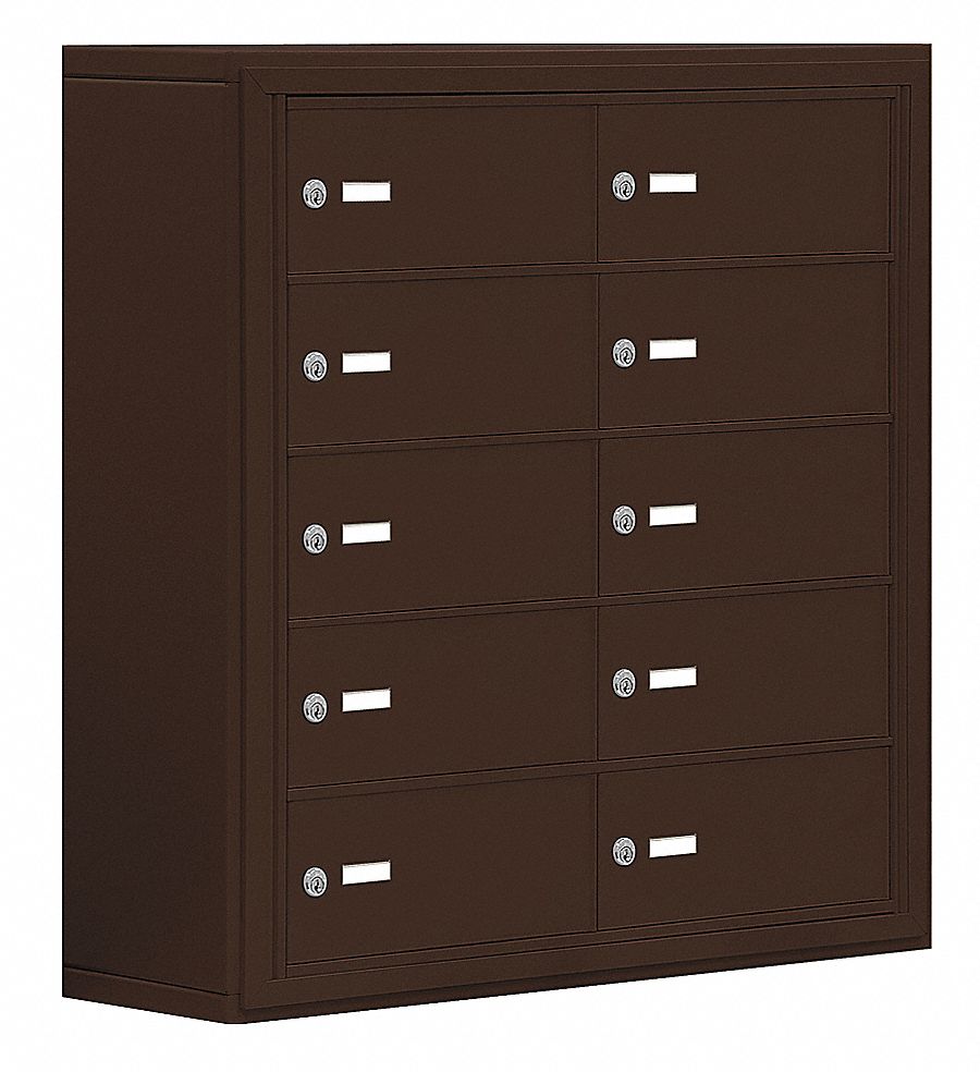Cell Phone Locker, 2 Wide, Bronze, w/Key