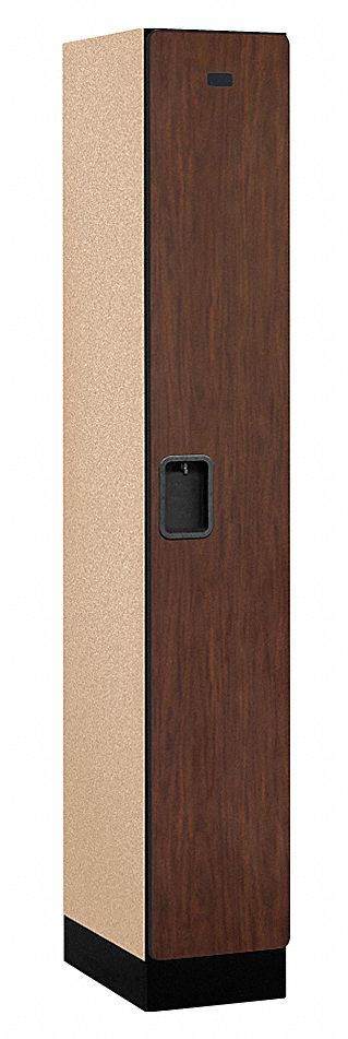 Assembled Locker, 1Tier, 12x18x76, Mahogany