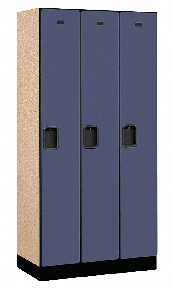 Assembled Locker, 1 Tier, 36x18x76, Blue
