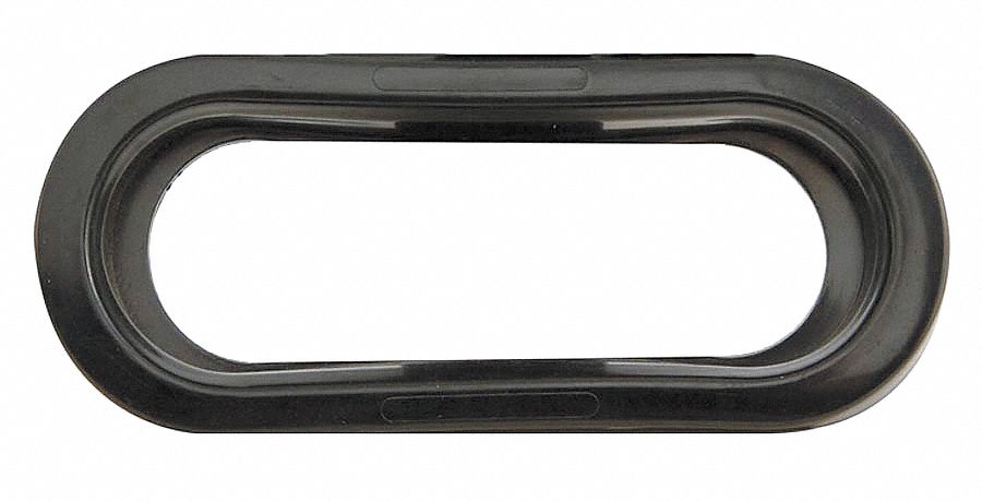 Oval Grommet, Rubber, Black