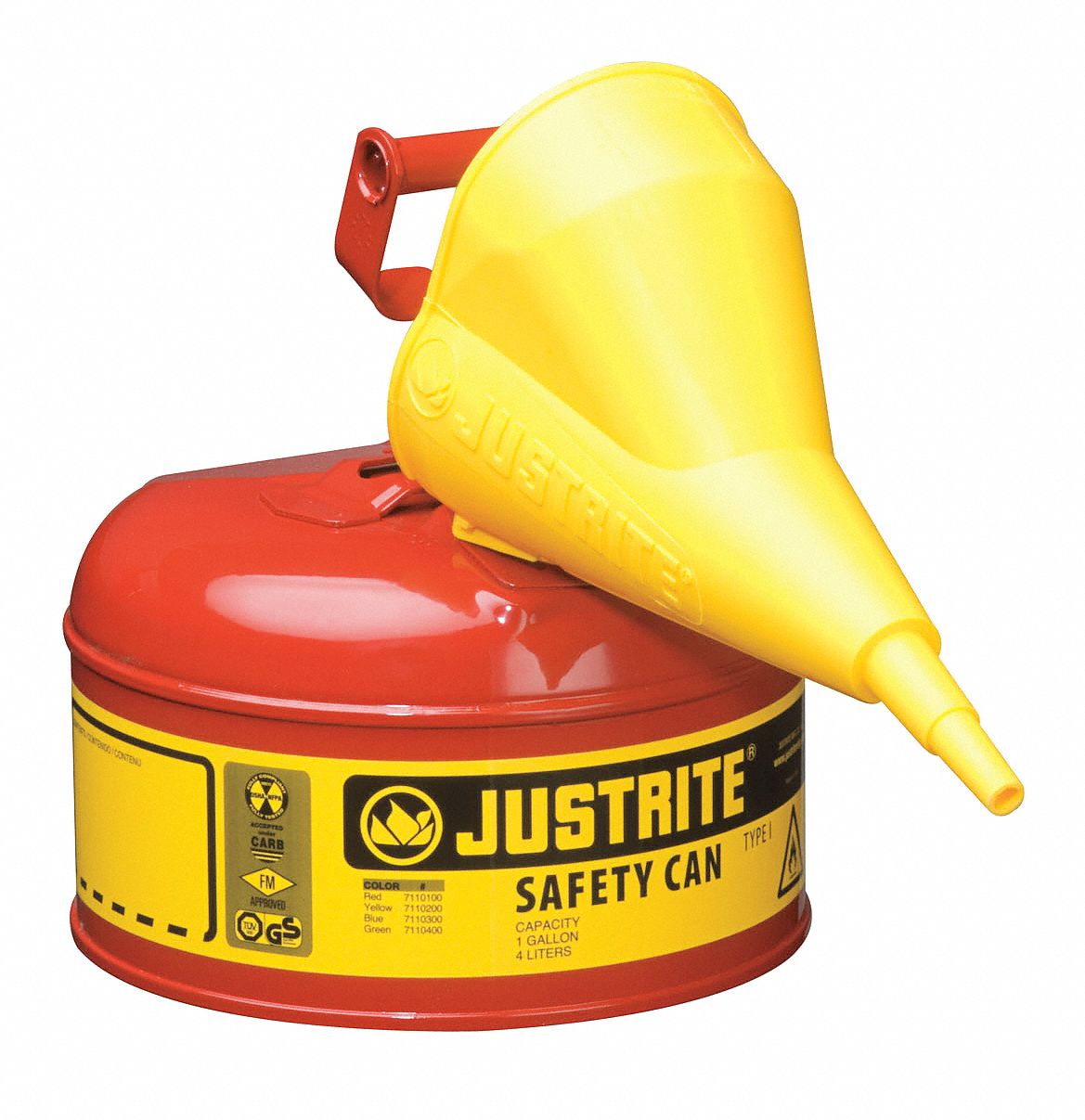 Type I Safety Can, 1 gal., Red, 11In H