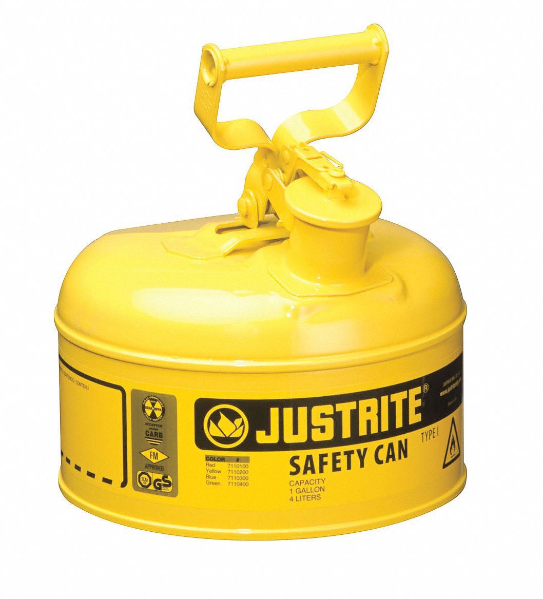 Type I Safety Can, 1 gal., Yellow, 11In H
