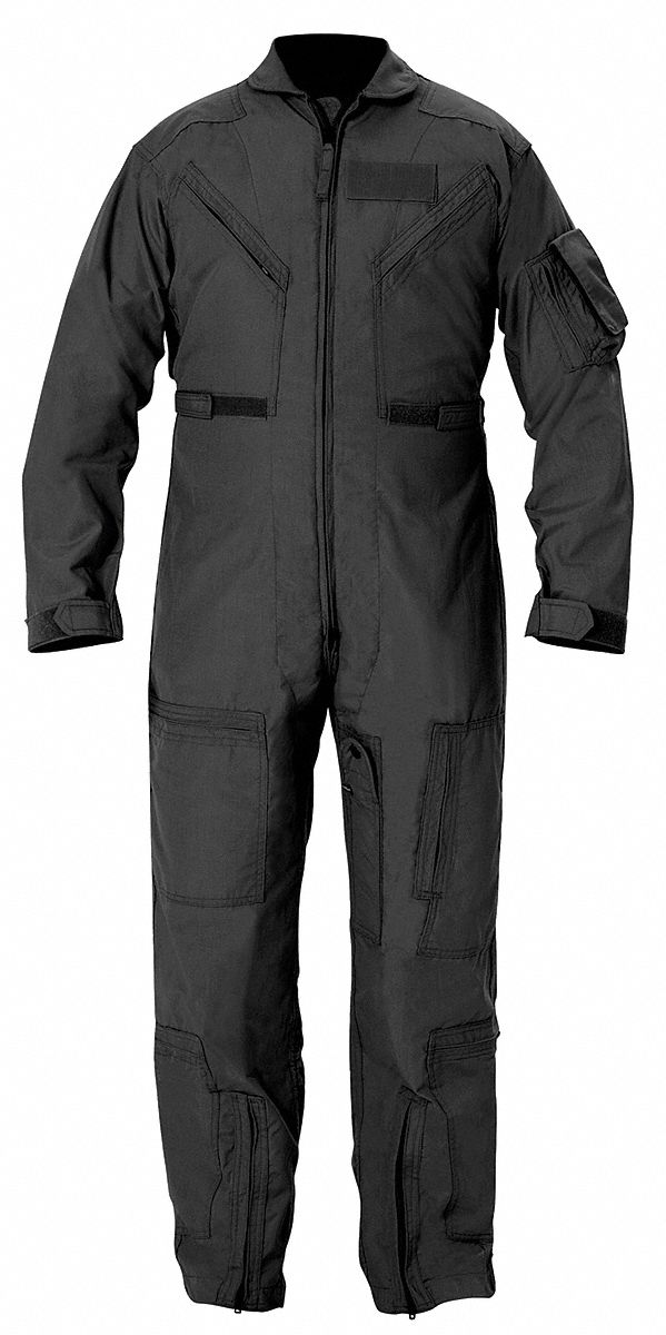 Coverall, Chest 43 to 44In., Black