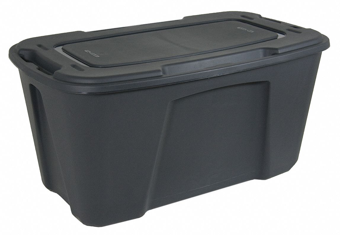Storage Tote, Polypropylene, 32Gal, Graphte