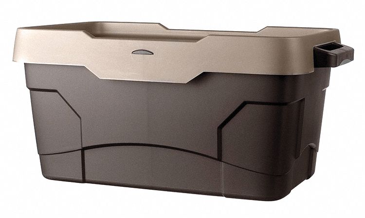 Storage Tote, Polypropylene, 20 Gal, Charcl