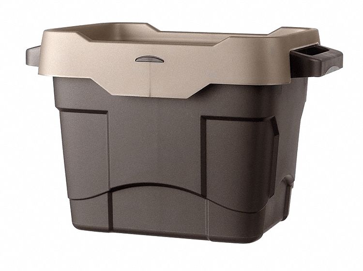 Storage Tote, Polypropylene, 9 Gal, Charcl