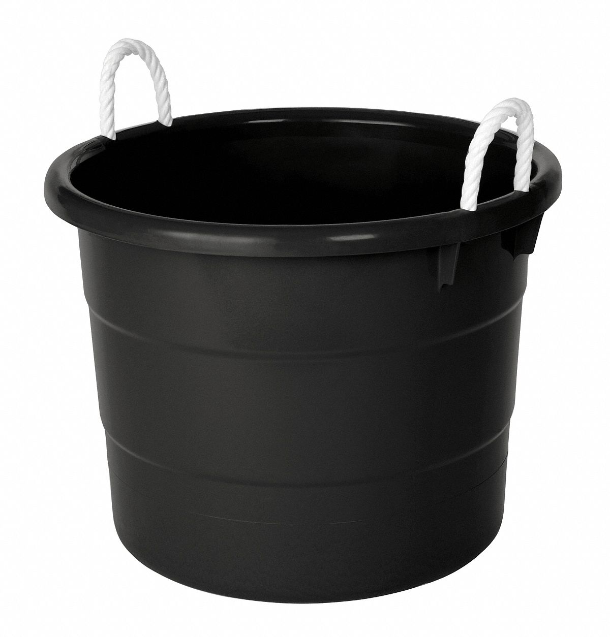 Storage Tub w/ Rope Handles, 18 Gal, Black