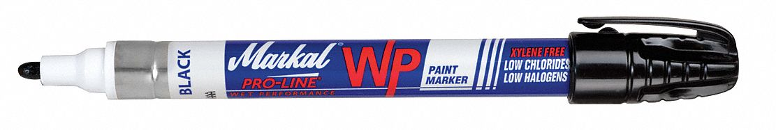 Paint Marker, Black, 1/8 In Tip
