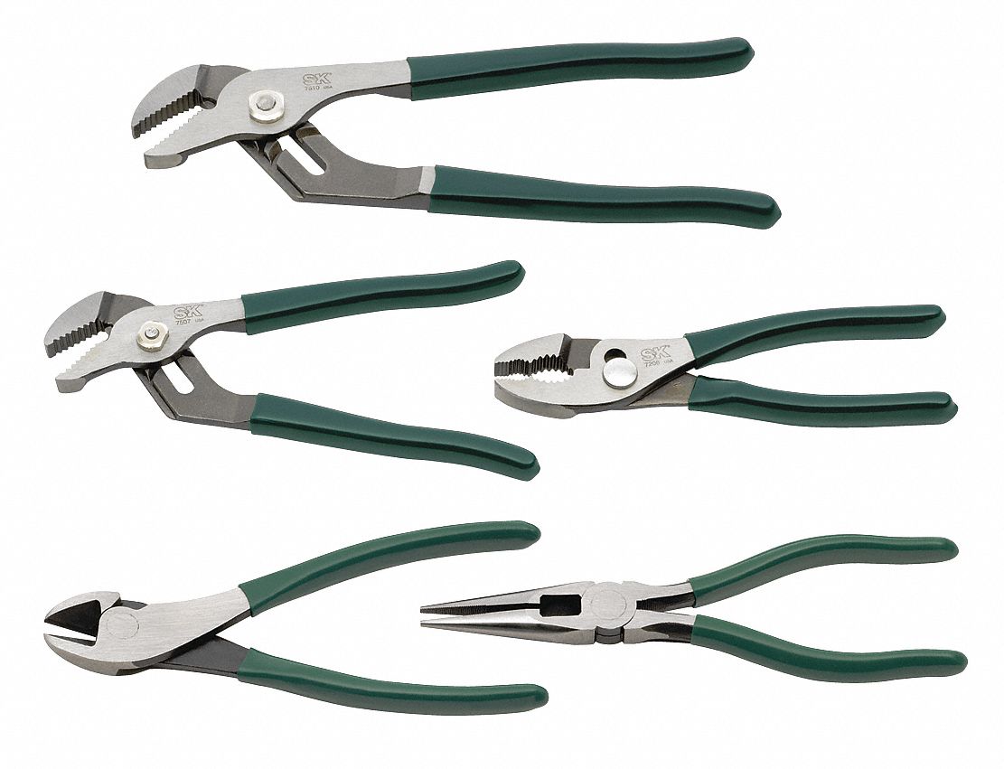 Plier Set, 6, 10, 7, 7 In L, 5 Pcs