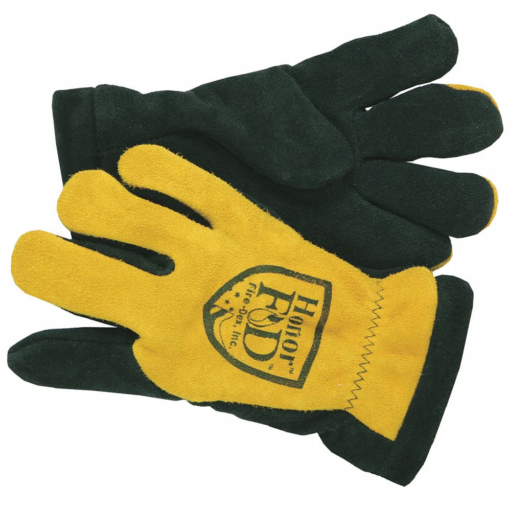 Firefighters Gloves, XS, Cowhide Lthr, PR