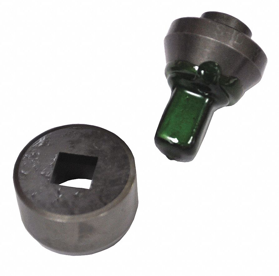 Punch/Die Set, Square, Hydraulic, 7/16 In