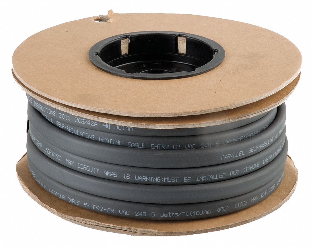 Self Regulating Heating Cable, 50 ft, 120V