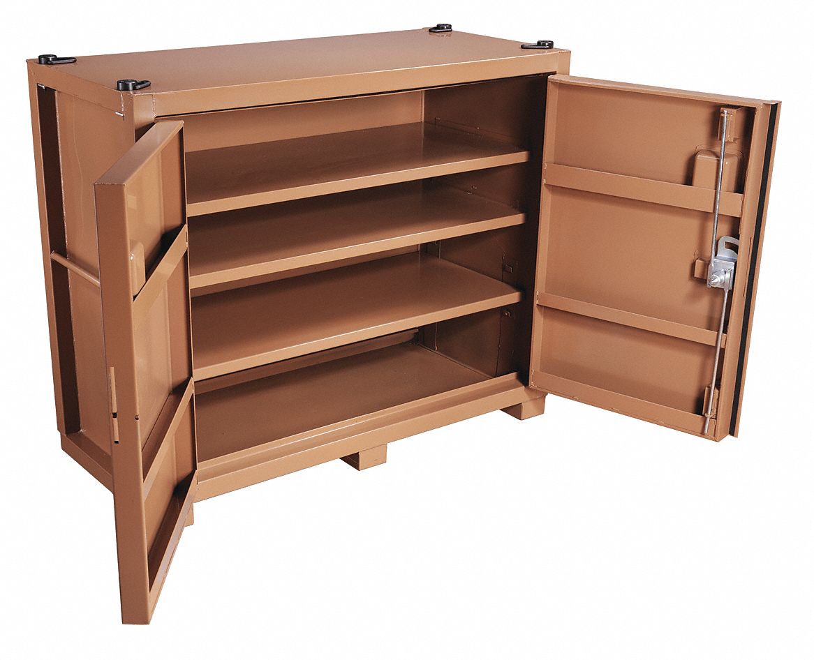 Jobsite Cabinet, 2-Door, 66 x30x54-1/2, Tan