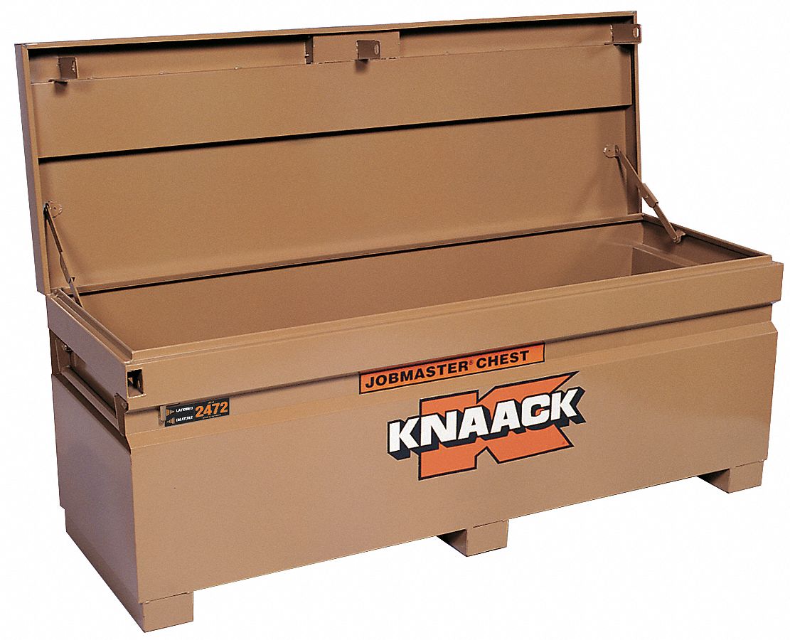 Jobsite Chest, 72 x 24 x 23 In, Steel, Tan