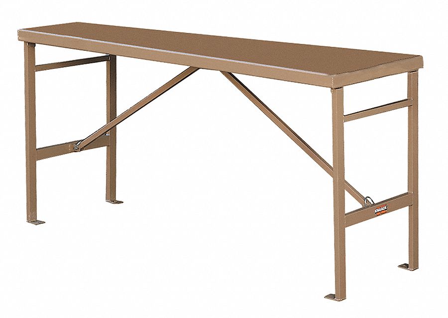 Work Table, 72-1/2 x 27-1/2 x36, Steel, Tan