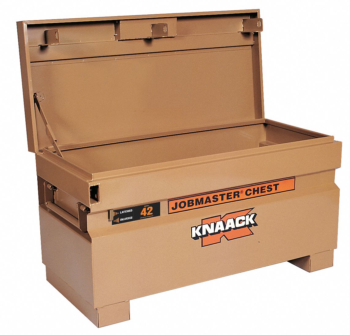 Jobsite Chest, 42 x 19 x 18 In, Steel, Tan