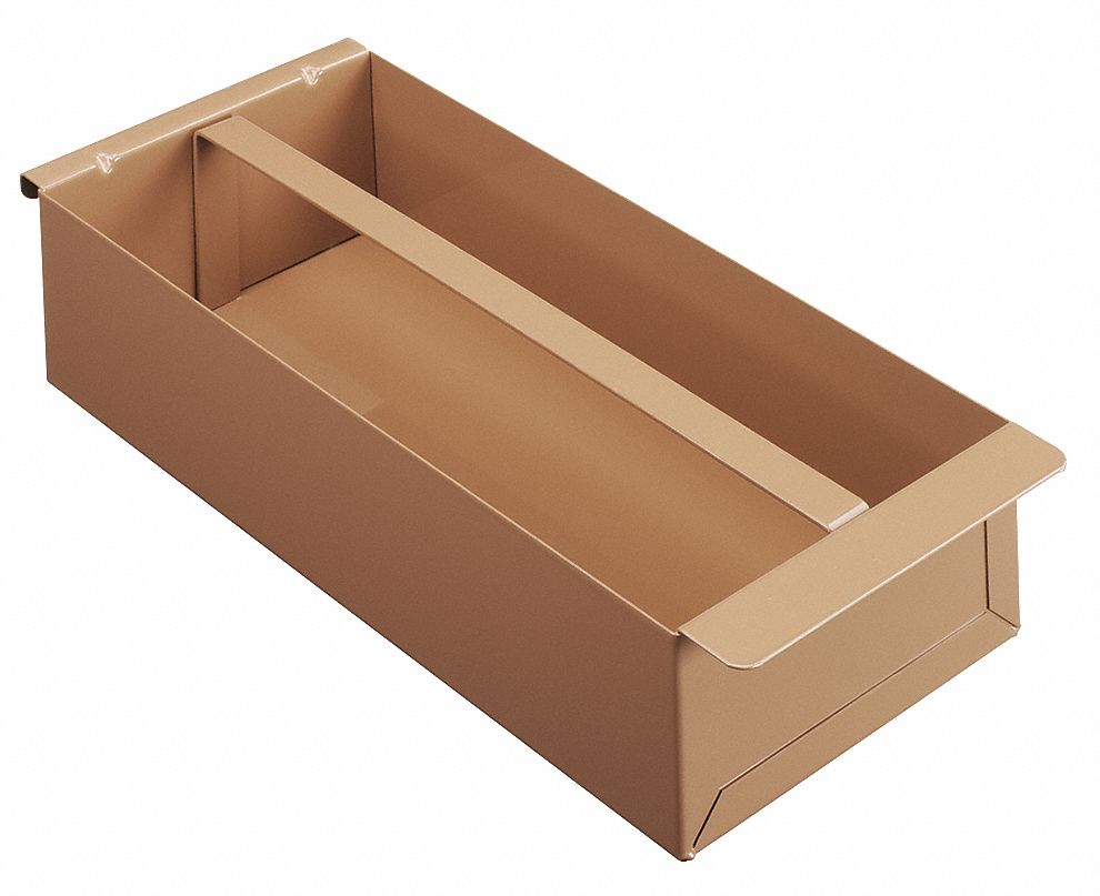 Tool Tray, 16-5/8 x 8 x 4 In, Steel, Tan