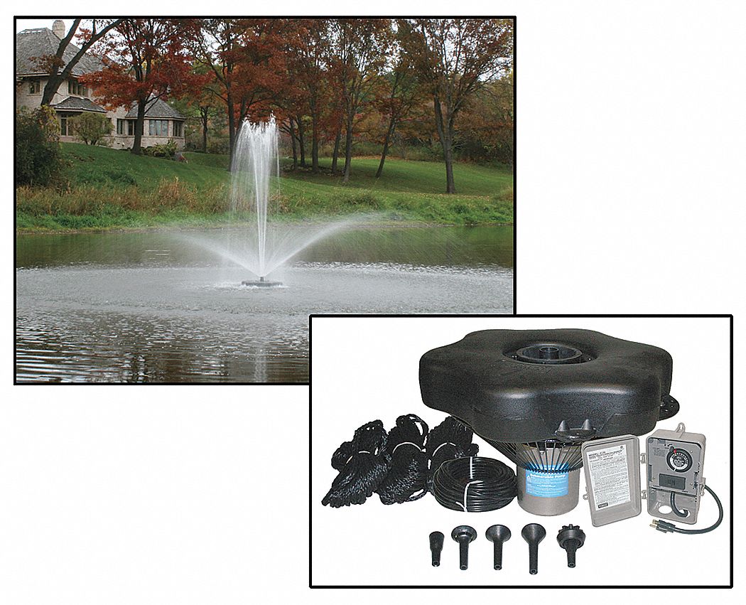 Pond Fountain, 1 HP, 240V, Cord 100 Ft.