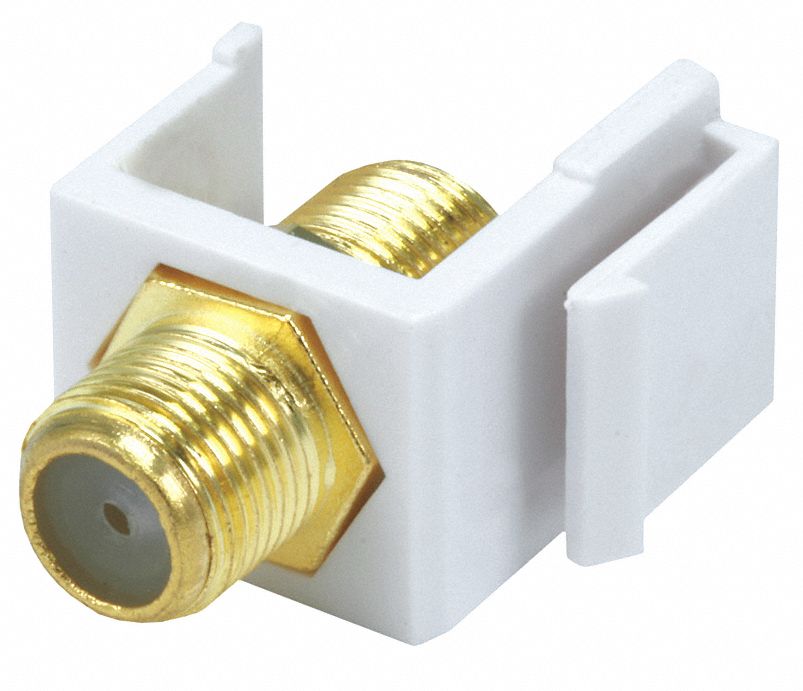 A/V Wallplate, F Type, White