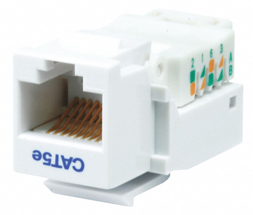 Datacom Jack, Cat5, Tooless, White