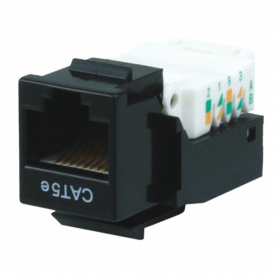 Datacom Jack, Cat5, Tooless, Black