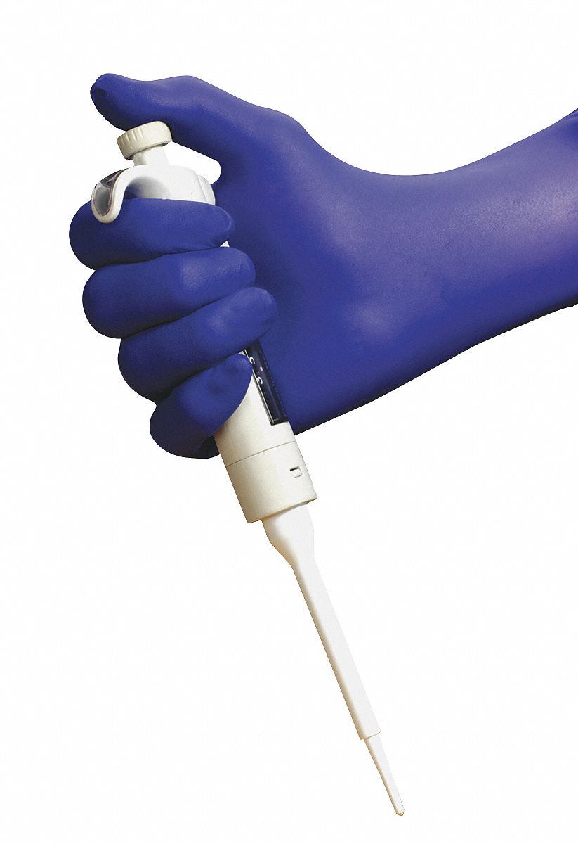 Disposable Gloves, Nitrile, XL, Blue, PK100