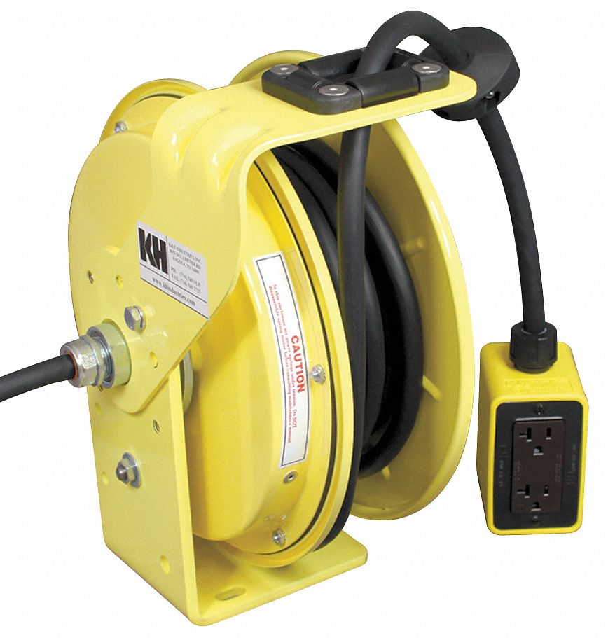 Heavy Duty Cord Reel, 25Ft, (2)-15A Duplex