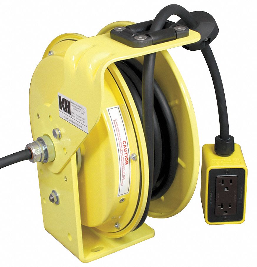 Heavy Duty Cord Reel, 50Ft, (2)-15A Duplex