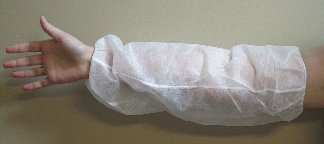 Disposable Sleeves, White, 18 In. L, PK 200