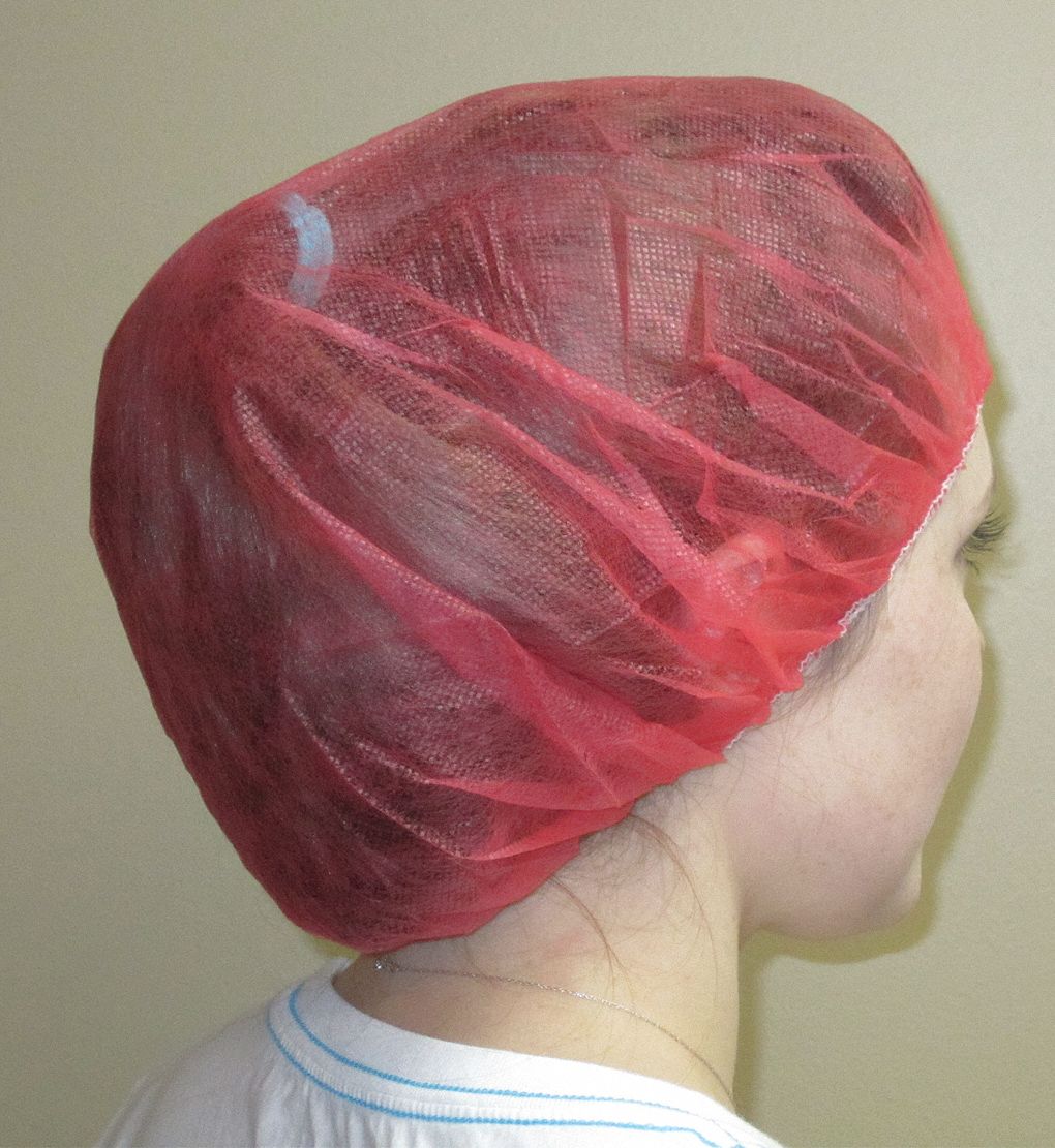 Bouffant Cap, Red, Universal, PK1000