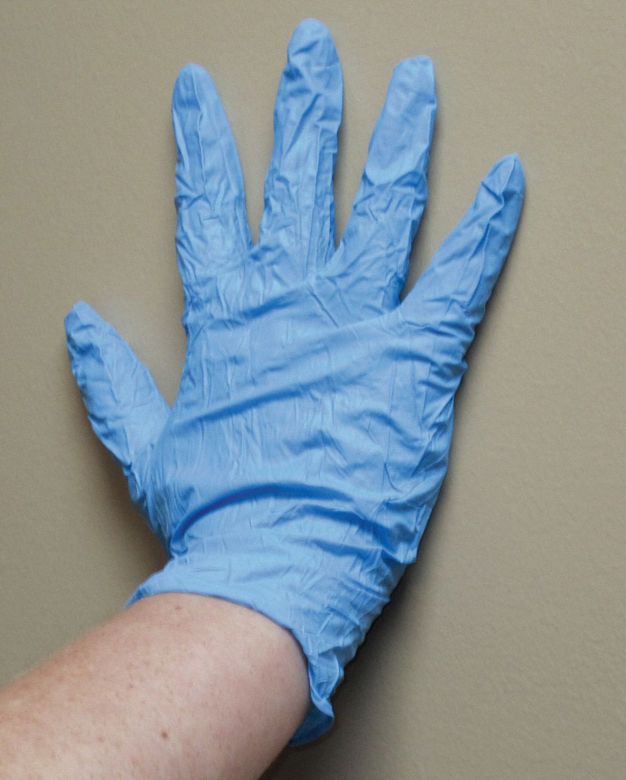 Disposable Gloves, Nitrile, XL, Blue, PK1000