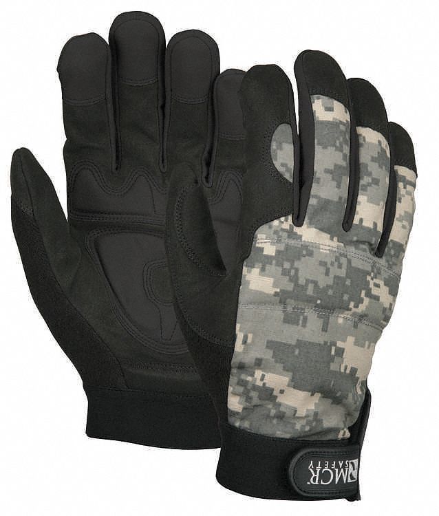 Mechanics Gloves, Camo/Black, 2XL, PR