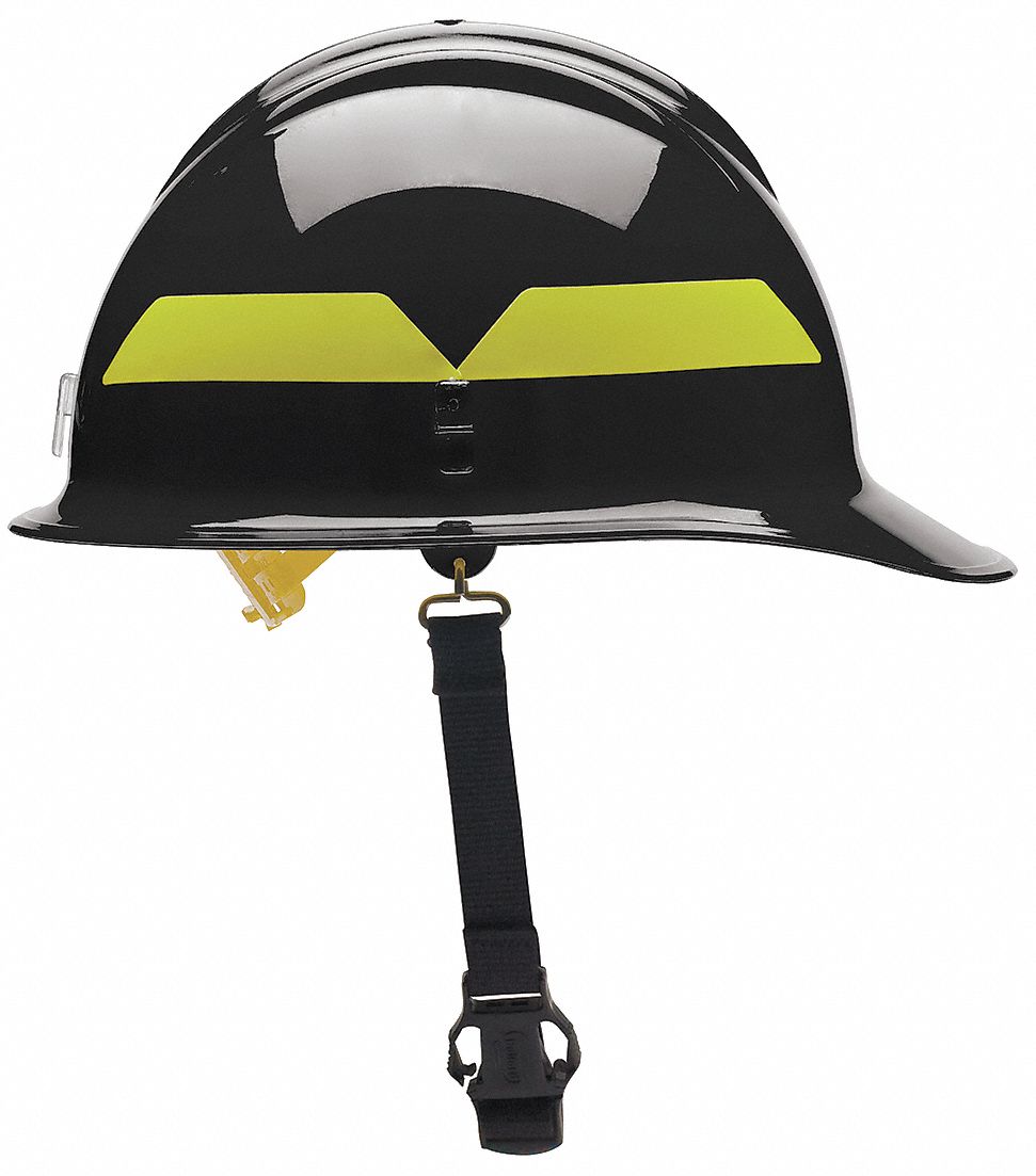 Fire Helmet, Black, Thermoplastic