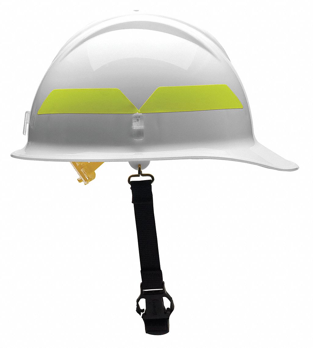 Fire Helmet, White, Thermoplastic