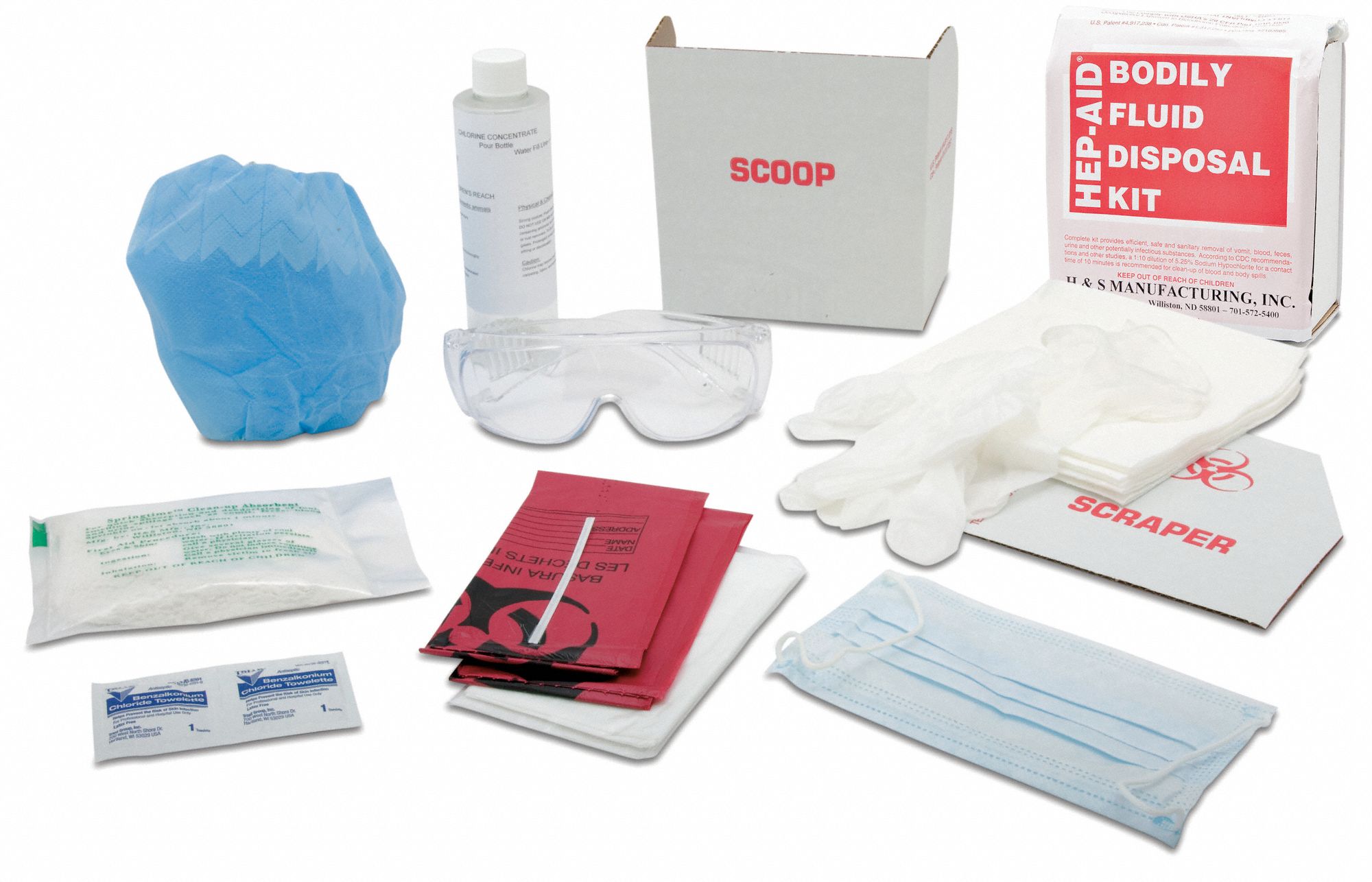 Body Fluid Clean Up Kit w/Mask