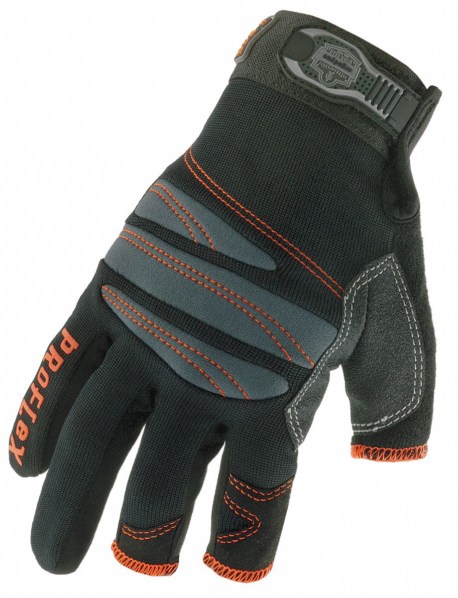 Mechanics Gloves, Black, L, PR