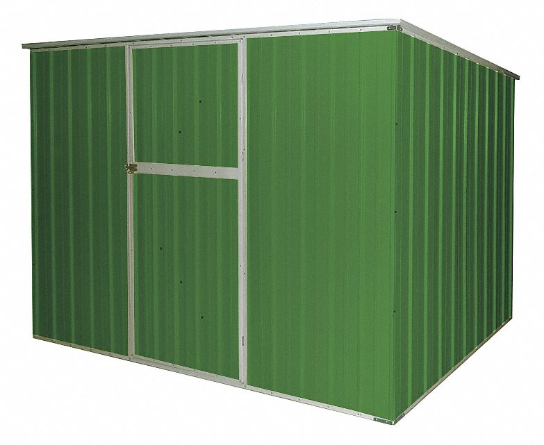 Storage Shed, Slope Roof, 6ft x 8ft, Green